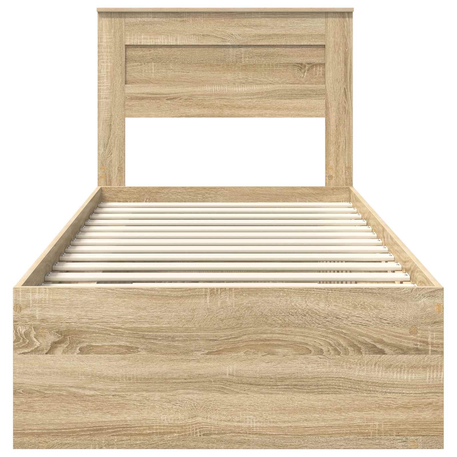Sengestel med hovedgærde Sonoma eg 75 x 190 cm Massiv fyrretræ