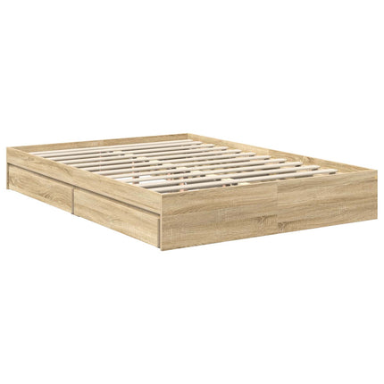 Opbevaringsseng Sonoma eg 140 x 190 cm Konstrueret træ
