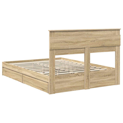 Opbevaringsseng Sonoma eg 140 x 190 cm Konstrueret træ