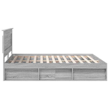 Sengestel Grå Sonoma 200 x 200 cm Massiv fyrretræ