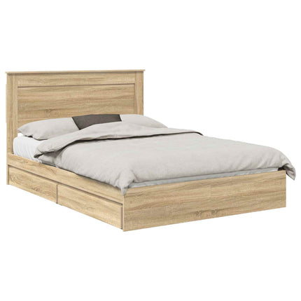 Opbevaringsseng Sonoma eg 160 x 200 cm Konstrueret træ