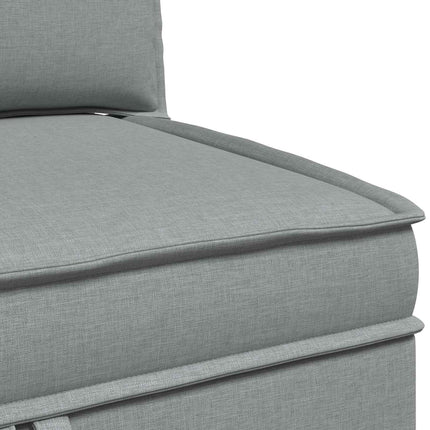 Modulsofa sæt med opbevaring 3 pcs Lysegrå Stof