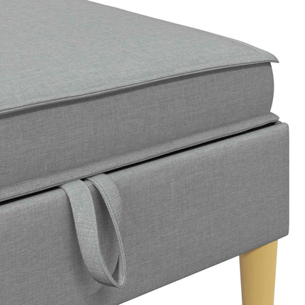 Modulsofa sæt med opbevaring 5 pcs Lysegrå Stof