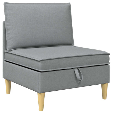 Modulsofa sæt med opbevaring 5 pcs Lysegrå Stof