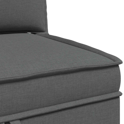 Modulsofa sæt med opbevaring 3 pcs Mørkegrå Stof