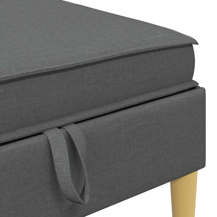 Modulsofa sæt med opbevaring 6 pcs Mørkegrå Stof