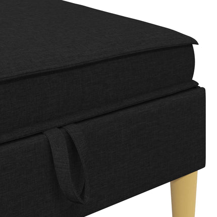 Modulsofa sæt med opbevaring 6 pcs Sort Stof