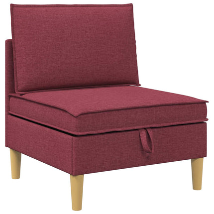 Modulsofa sæt med opbevaring 4 pcs Vinrød Stof