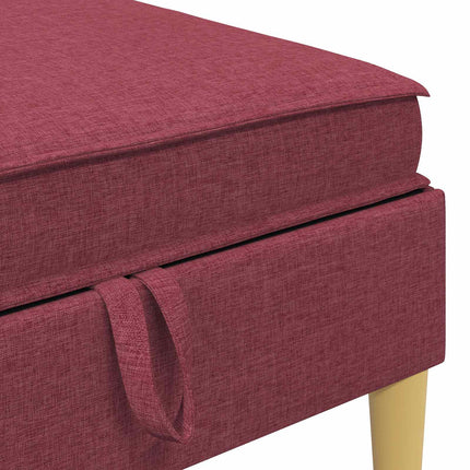 Modulsofa sæt med opbevaring 5 pcs Vinrød Stof