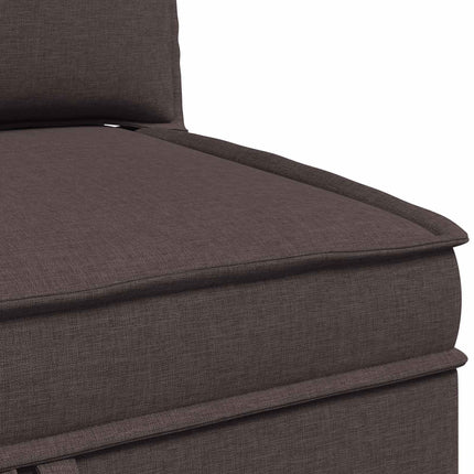 Modulsofa sæt med opbevaring 4 pcs Mørk Brun Stof