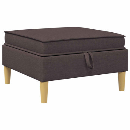 Modulsofa sæt med opbevaring 4 pcs Mørk Brun Stof