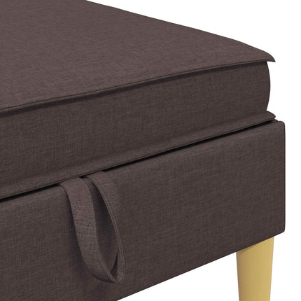 Modulsofa sæt med opbevaring 6 pcs Mørk Brun Stof