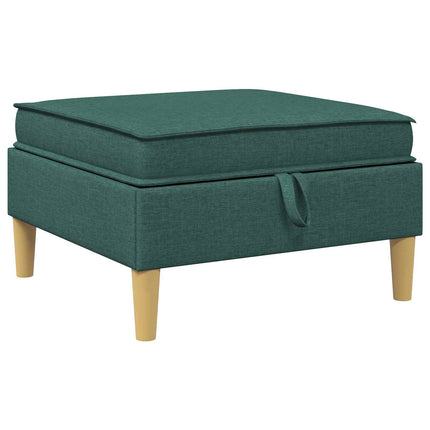 Modulsofa sæt med opbevaring 4 pcs Mørkegrøn Stof