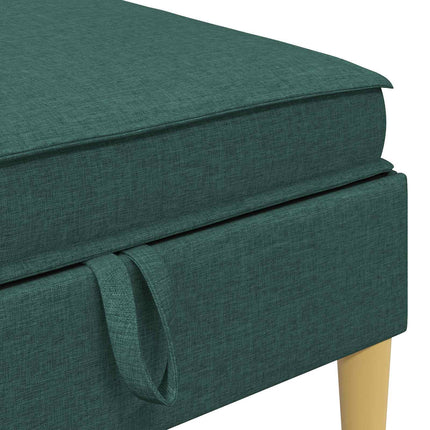Modulsofa sæt med opbevaring 5 pcs Mørkegrøn Stof