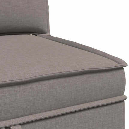Modulsofa sæt med opbevaring 4 pcs Gråbrun Stof