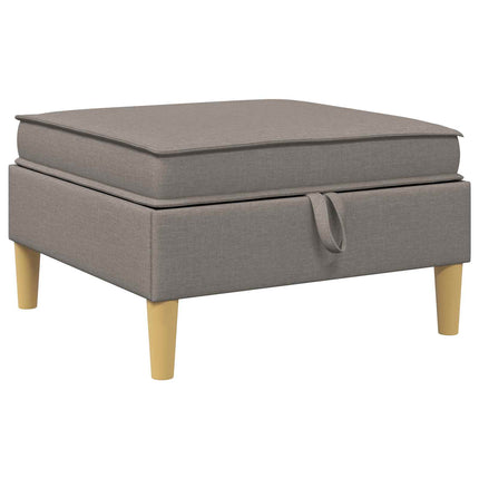 Modulsofa sæt med opbevaring 4 pcs Gråbrun Stof