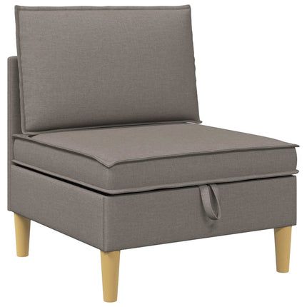 Modulsofa sæt med opbevaring 5 pcs Gråbrun Stof