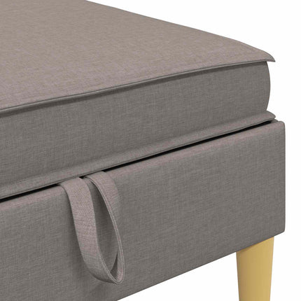 Modulsofa sæt med opbevaring 6 pcs Gråbrun Stof