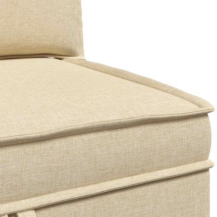 Modulsofa sæt med opbevaring 4 pcs Cremefarvet Stof