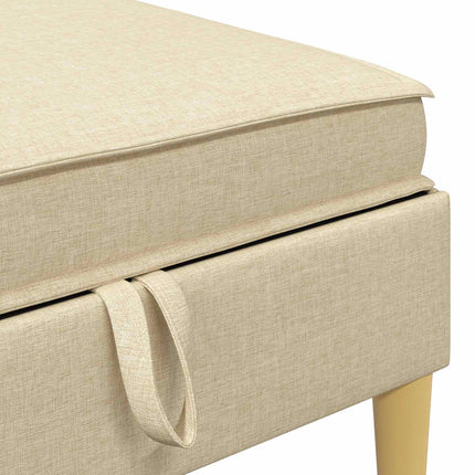 Modulsofa sæt med opbevaring 6 pcs Cremefarvet Stof
