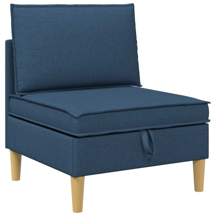 Modulsofa sæt med opbevaring 4 pcs Blå Stof