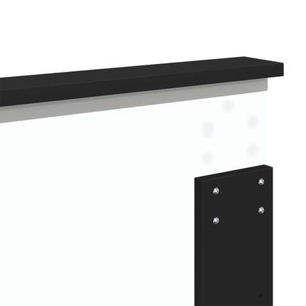 Sengestel med hovedgærde Sort 120 x 190 cm Massiv fyrretræ