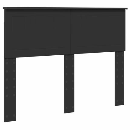 Sengestel med hovedgærde Sort 120 x 190 cm Massiv fyrretræ