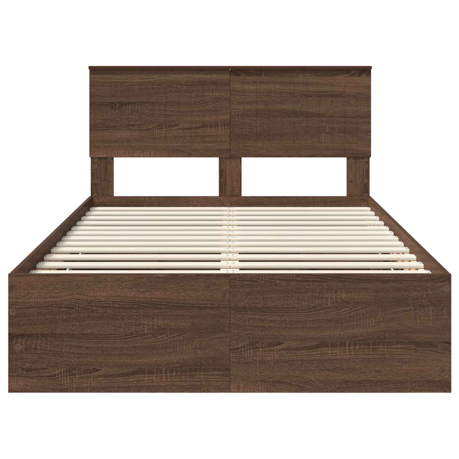 Sengestel med skuffe Brun eg 120 x 190 cm Ingeniørtræ