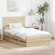 Sengestel med skuffe Sonoma eg 100 x 200 cm Ingeniørtræ