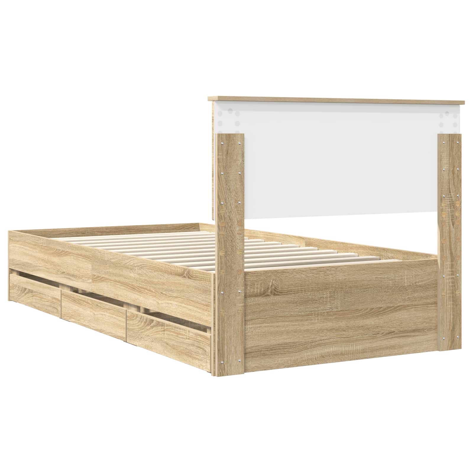 Sengestel med skuffe Sonoma eg 100 x 200 cm Ingeniørtræ