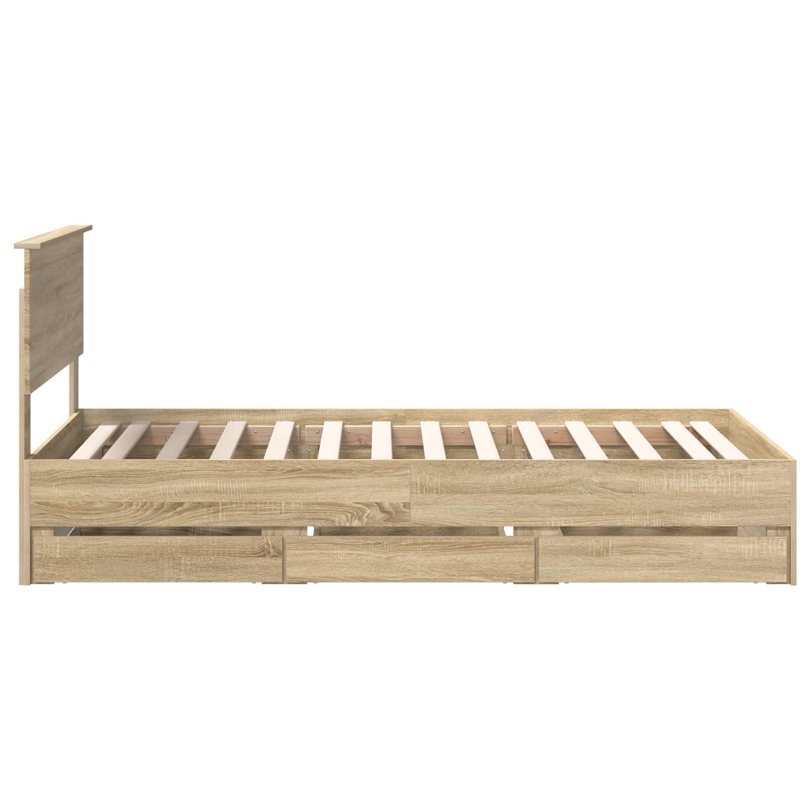 Sengestel med skuffe Sonoma eg 100 x 200 cm Ingeniørtræ