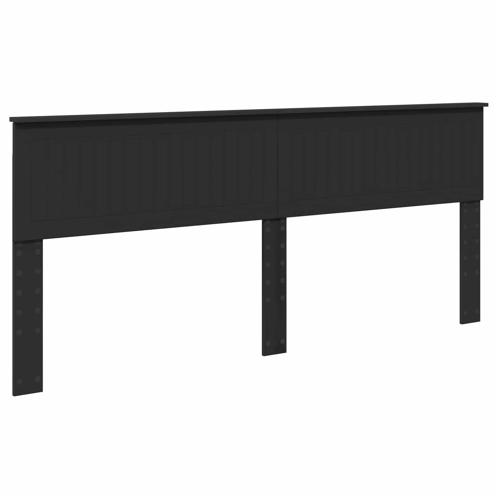 Opbevaringsseng med skuffe Sort 200 x 200 cm Konstrueret træ