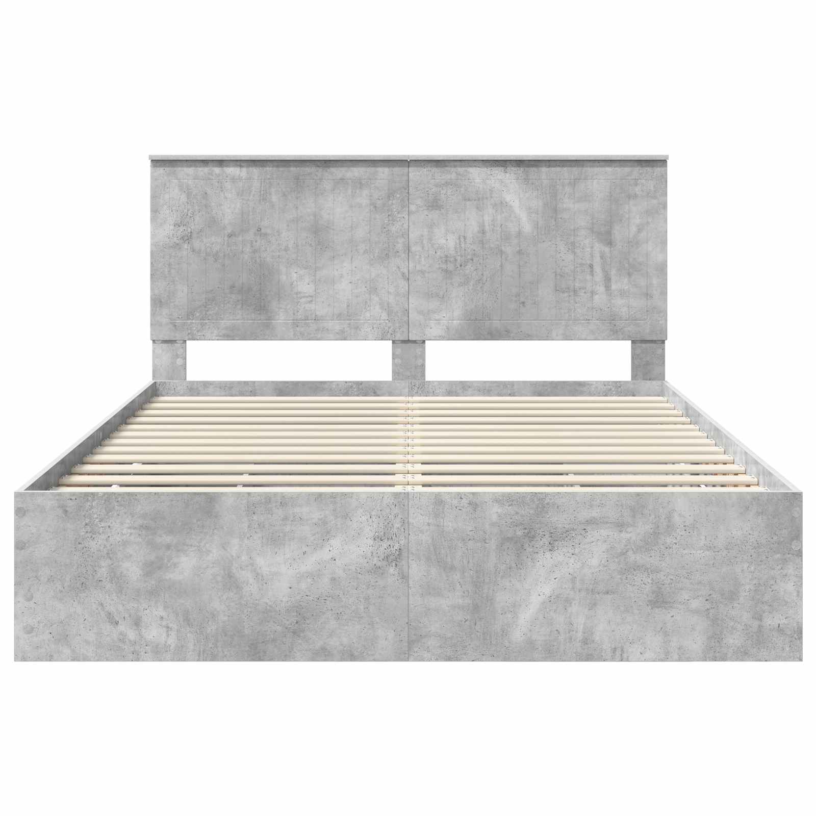 Sengestel med skuffe Beton Grå 150 x 200 cm Ingeniørtræ