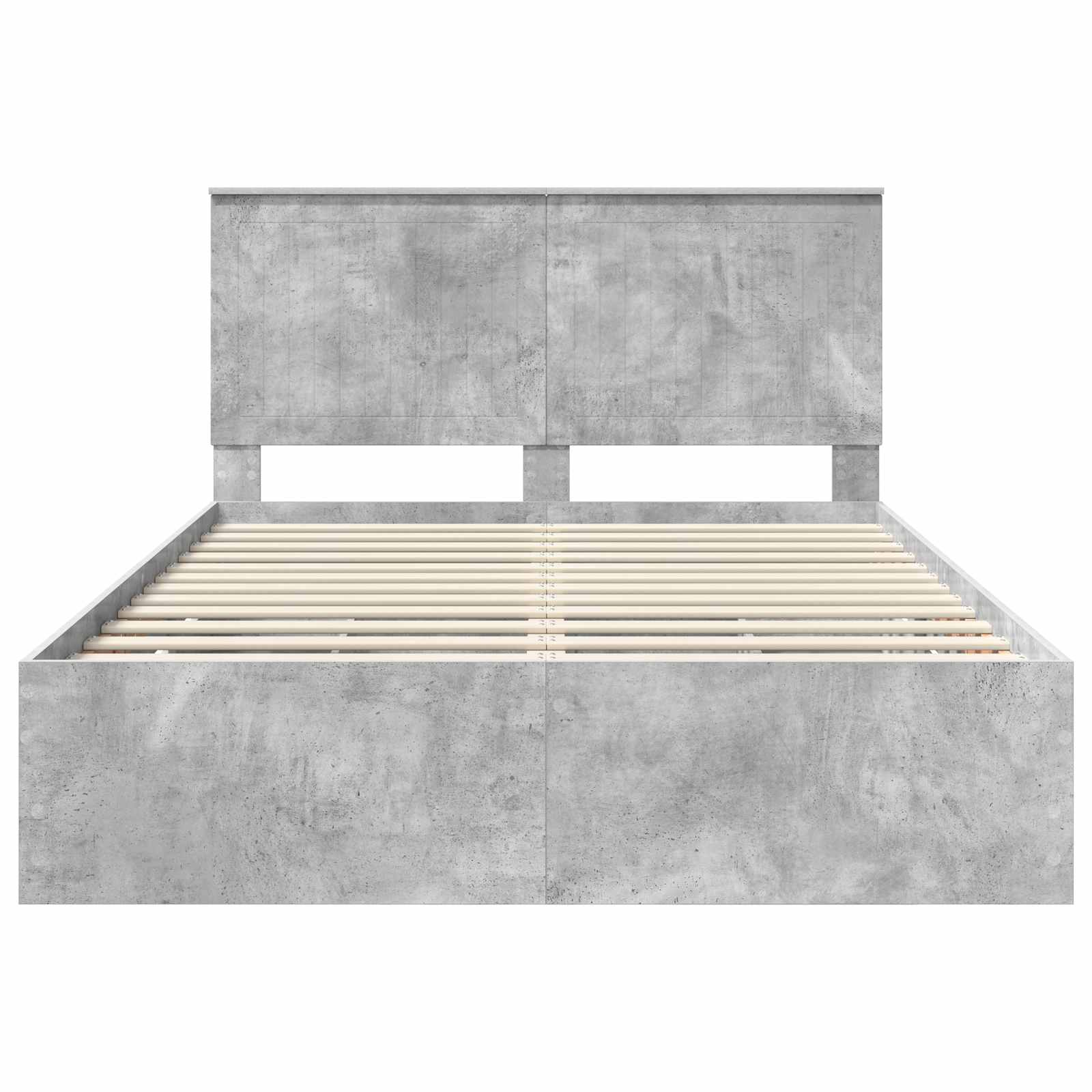 Sengestel med skuffe Beton Grå 140 x 190 cm Ingeniørtræ