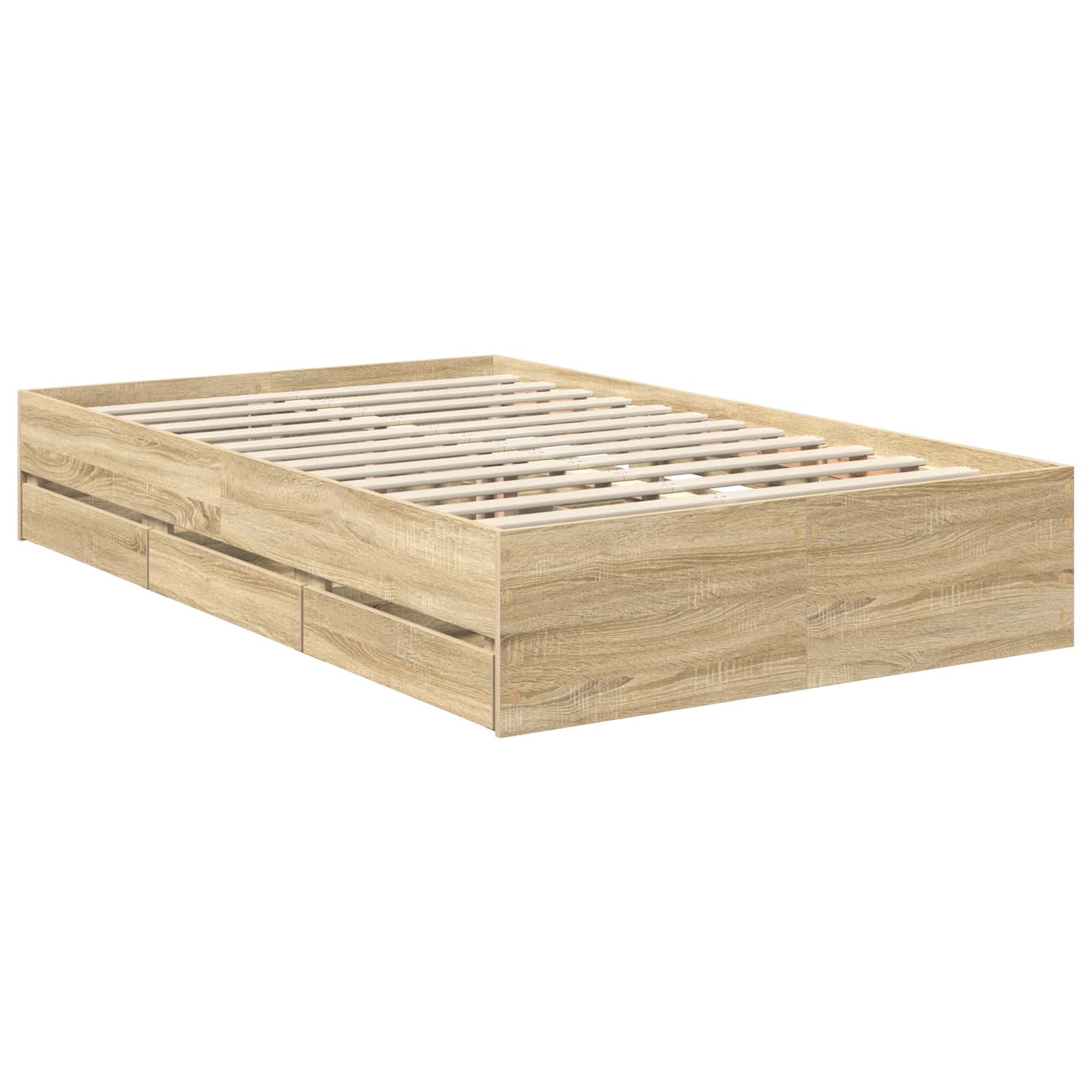 Sengestel med skuffe Sonoma eg 120 x 200 cm Ingeniørtræ