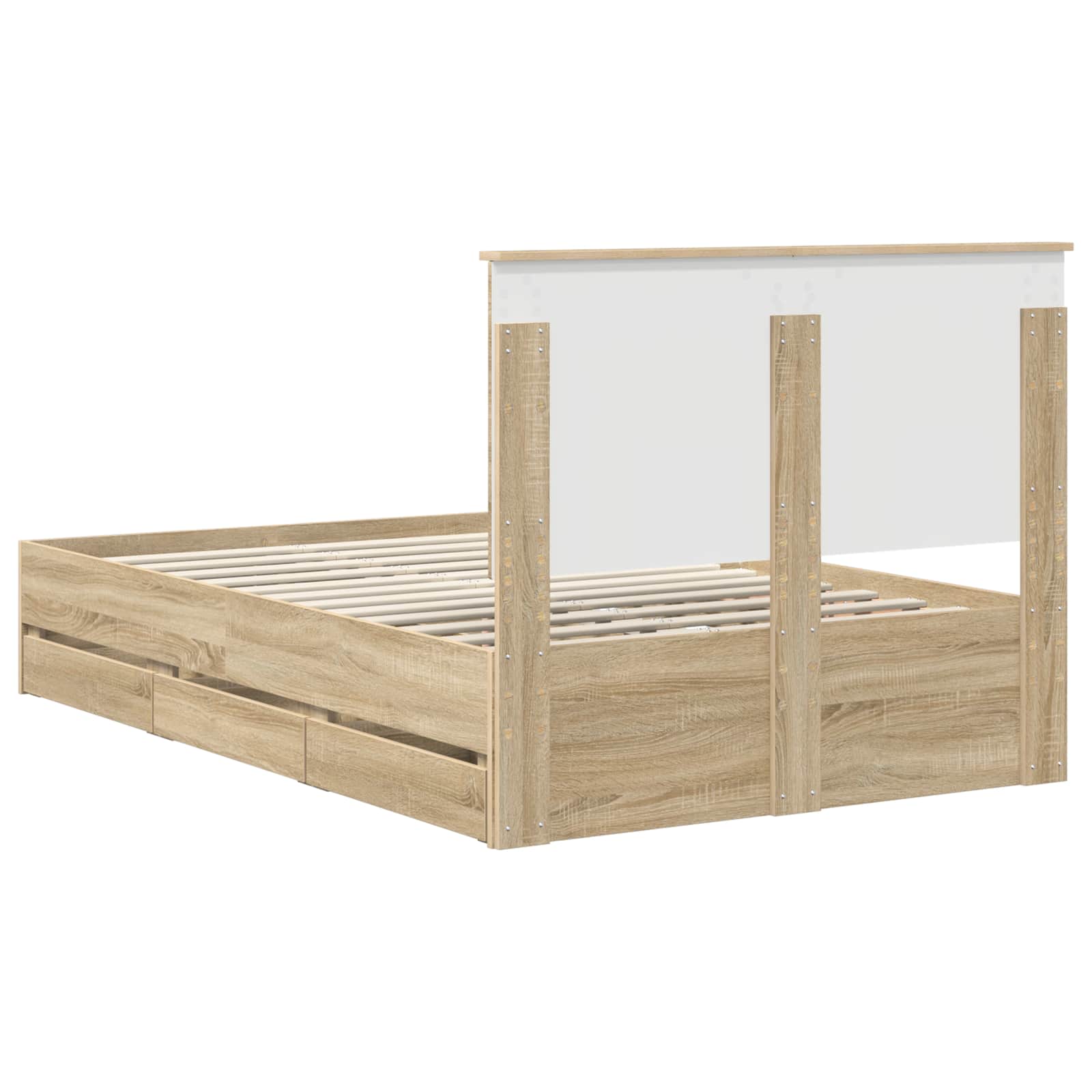 Sengestel med skuffe Sonoma eg 120 x 200 cm Ingeniørtræ