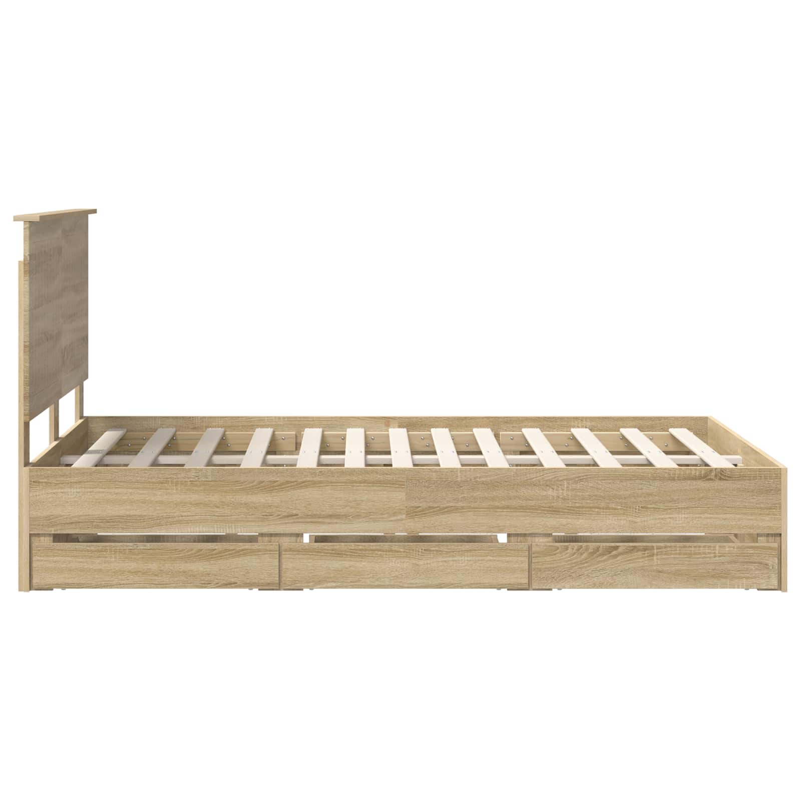 Sengestel med skuffe Sonoma eg 120 x 200 cm Ingeniørtræ