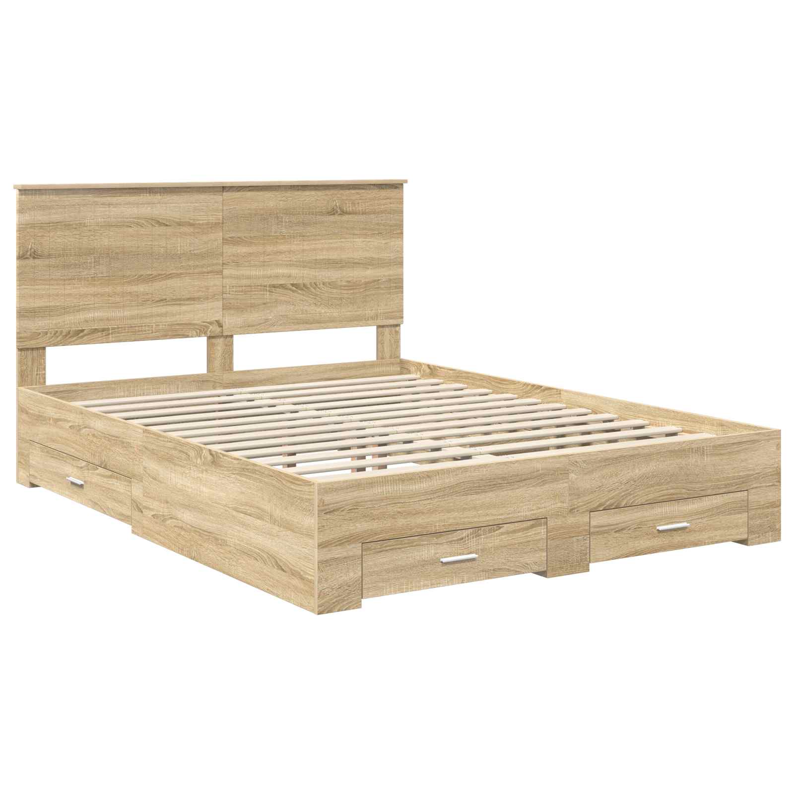 Sengestel med hovedgærde Sonoma eg 150 x 200 cm Konstrueret træ
