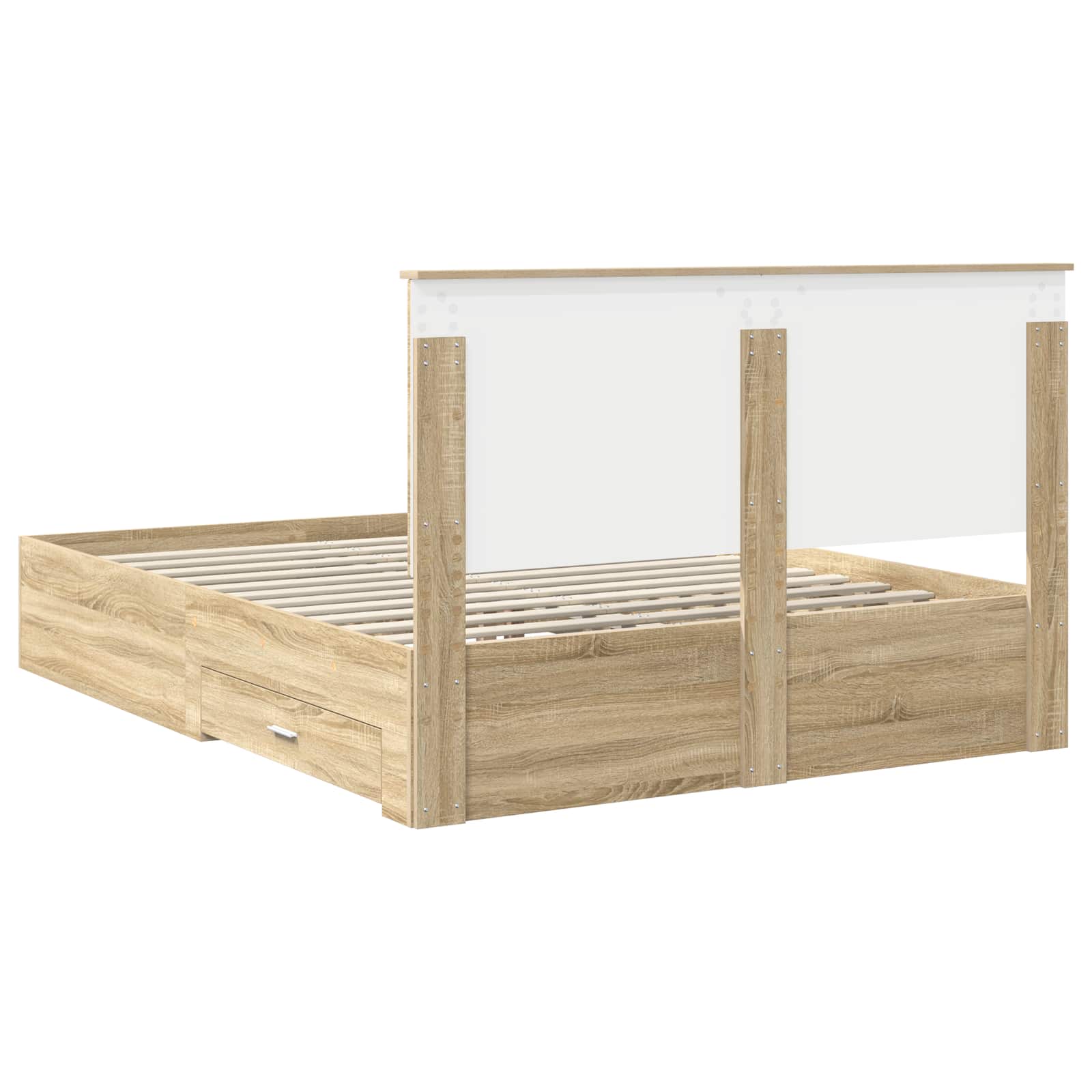 Sengestel med hovedgærde Sonoma eg 150 x 200 cm Konstrueret træ