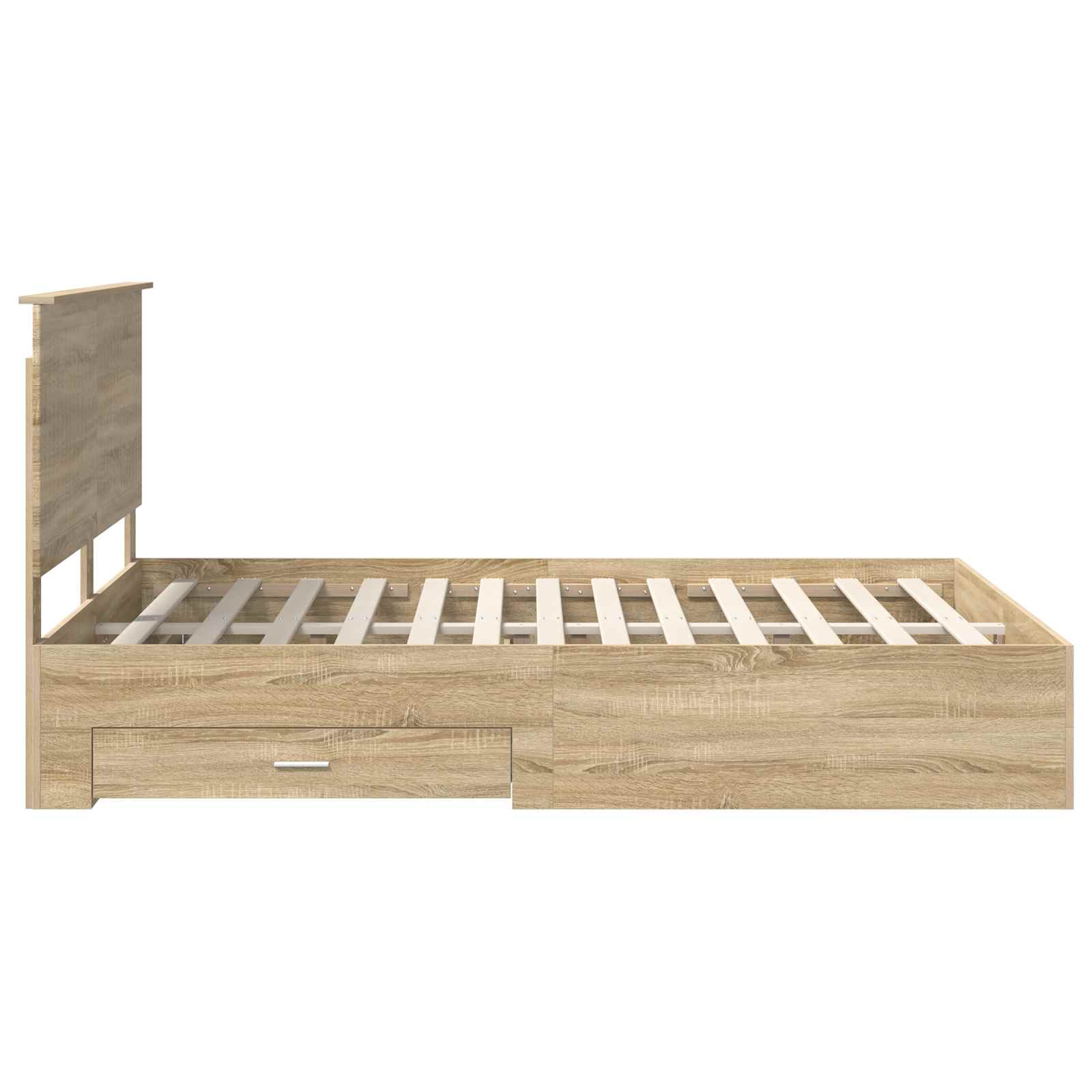 Sengestel med hovedgærde Sonoma eg 150 x 200 cm Konstrueret træ