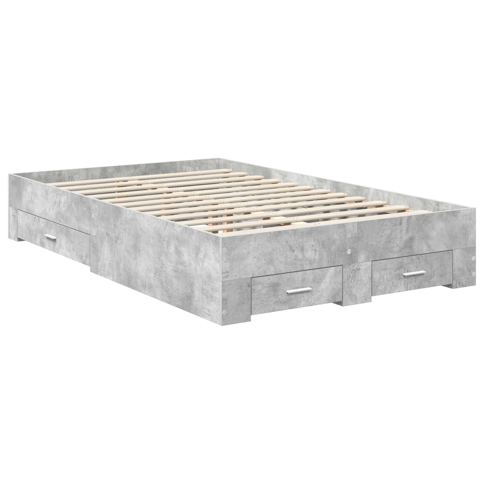 Sengestel med hovedgærde Beton Grå 120 x 200 cm Konstrueret træ