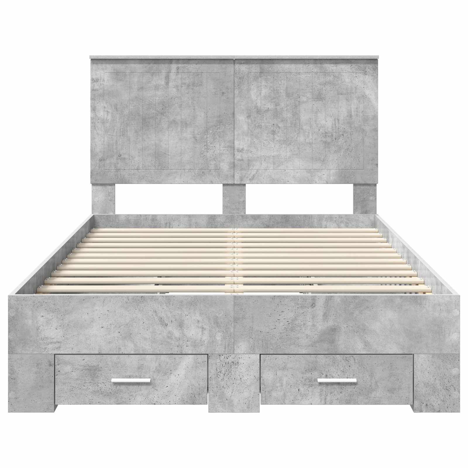 Sengestel med hovedgærde Beton Grå 120 x 200 cm Konstrueret træ