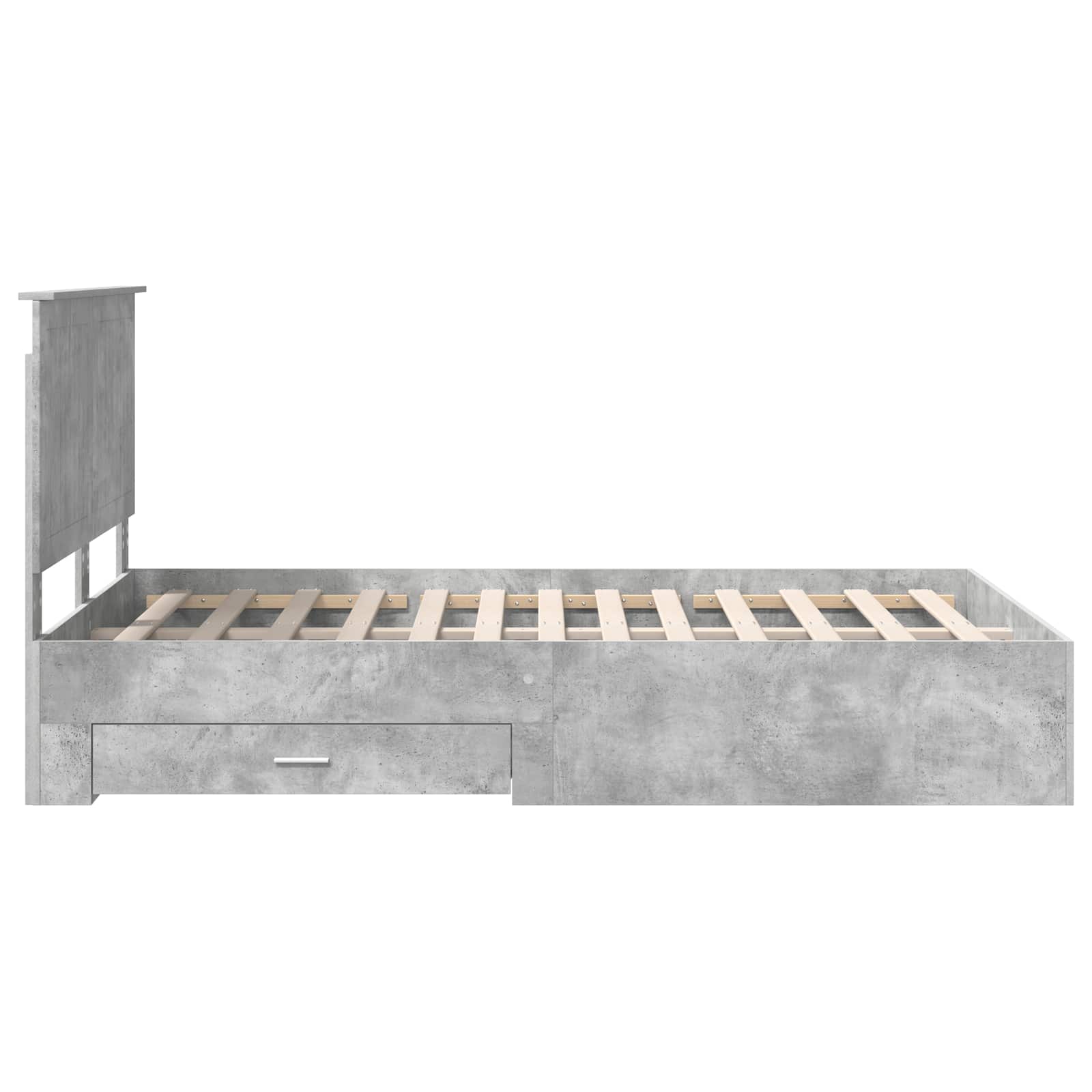 Sengestel med hovedgærde Beton Grå 120 x 200 cm Konstrueret træ