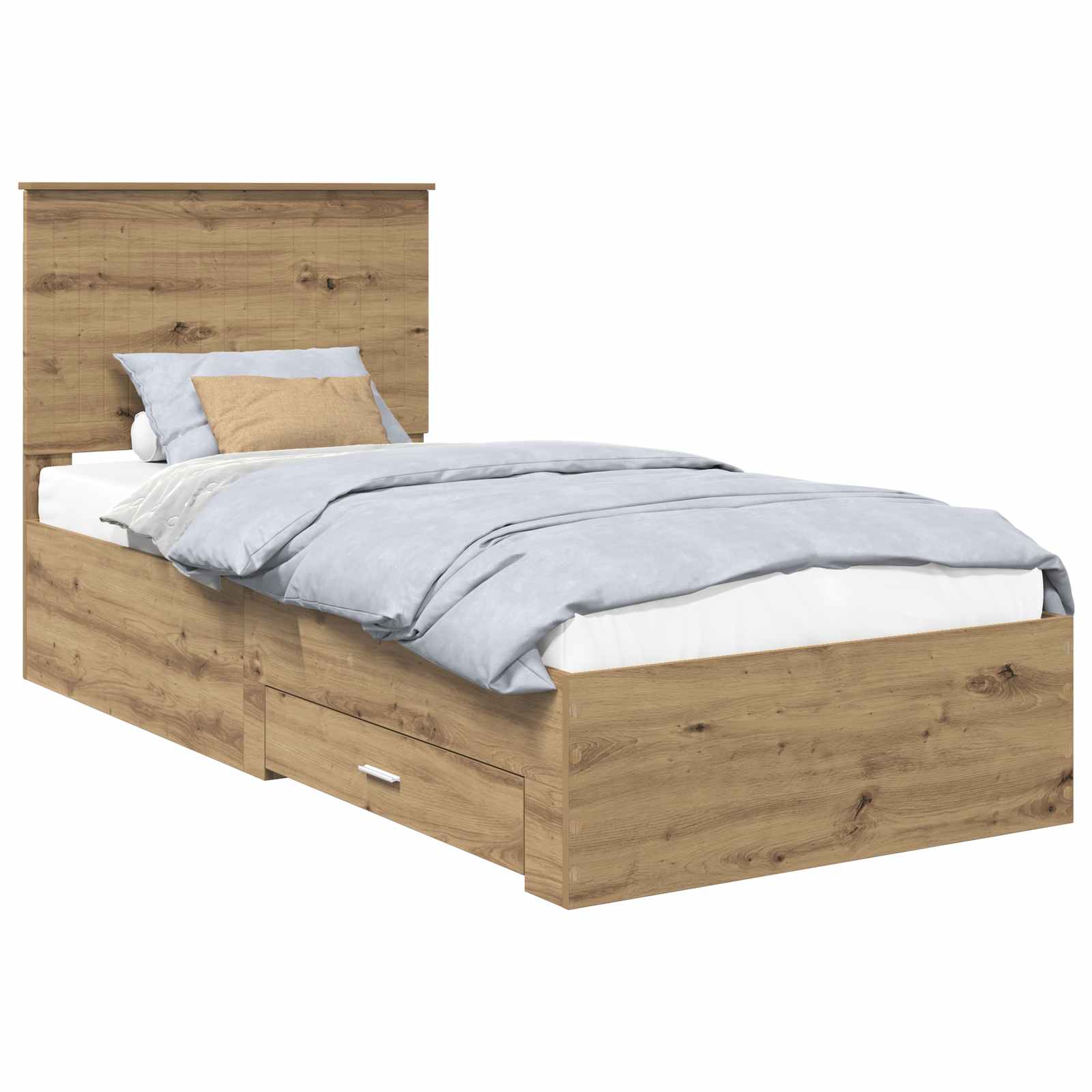 Sengestel med skuffe Artisan Egetræ 90 x 200 cm Konstrueret træ