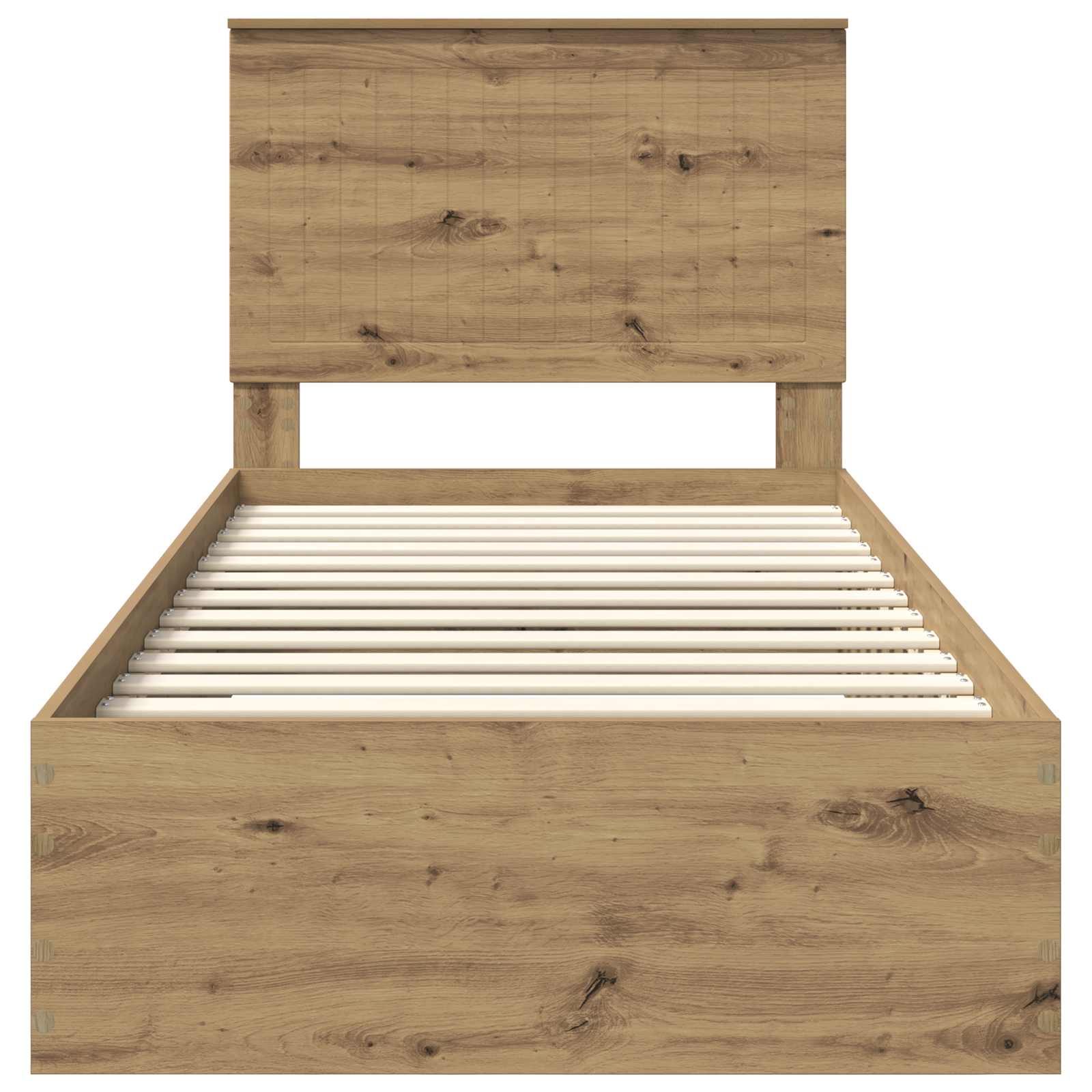 Sengestel med skuffe Artisan Egetræ 90 x 200 cm Konstrueret træ