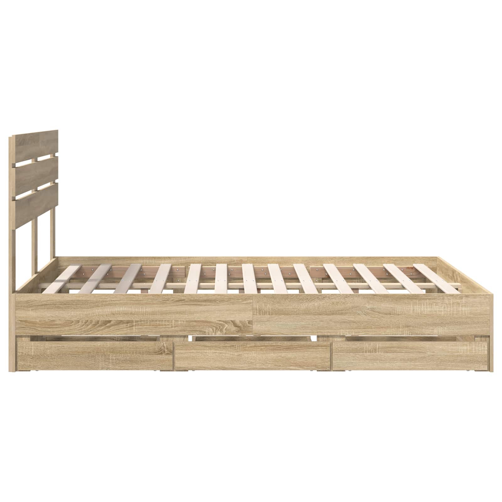 Sengestel med skuffe Sonoma eg 140 x 200 cm Ingeniørtræ