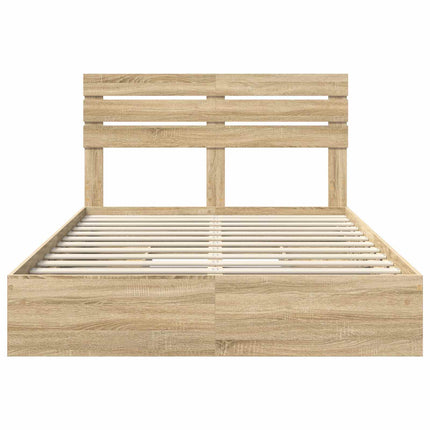 Opbevaringsseng Sonoma eg 140 x 190 cm Konstrueret træ