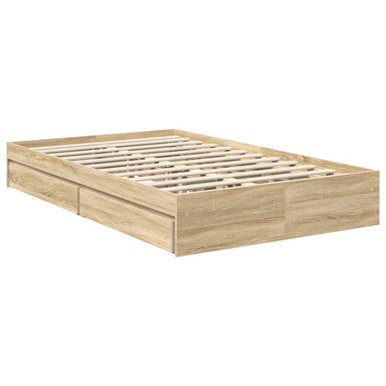 Opbevaringsseng Sonoma eg 120 x 200 cm Konstrueret træ