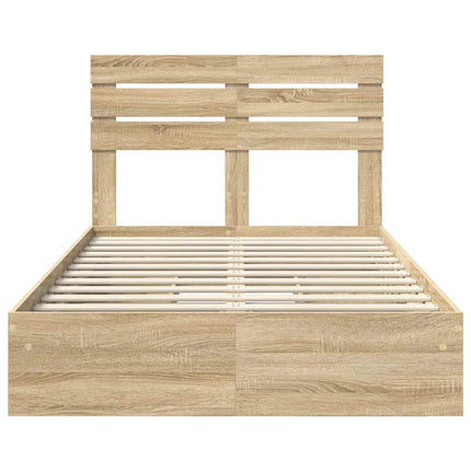 Opbevaringsseng Sonoma eg 120 x 200 cm Konstrueret træ