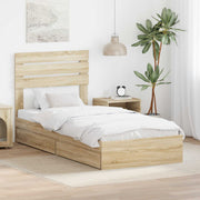 Opbevaringsseng Sonoma eg 75 x 190 cm Konstrueret træ
